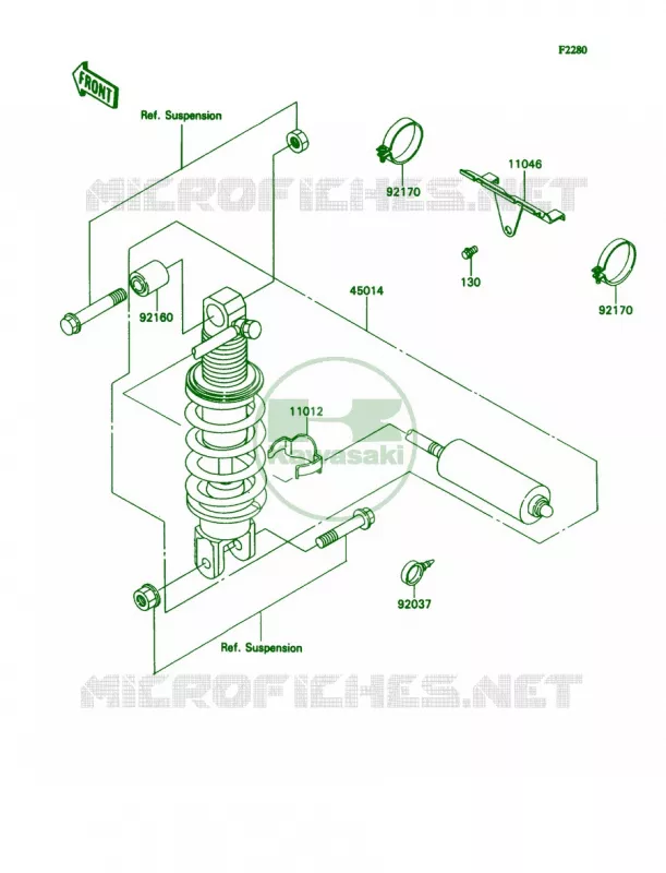 Shock Absorber Kawasaki MOTOS 1100 1991 Ninja ZX-11  ZX1100-C2