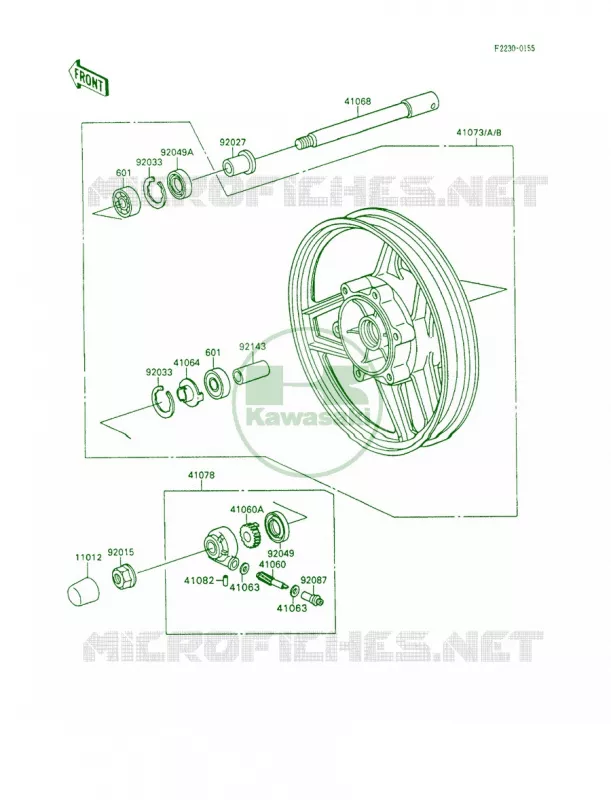 Front Wheel Kawasaki MOTOS 600 1991 Ninja 600R  ZX600-C4
