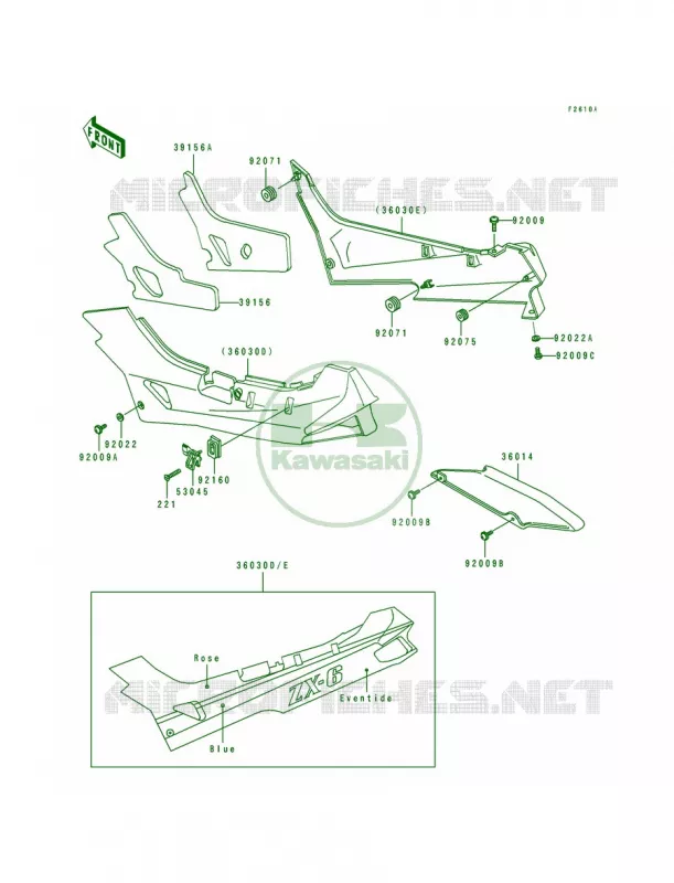 Side CoverChain CaseZX600-D4 Kawasaki MOTOS 600 1991 Ninja ZX-6  ZX600-D2