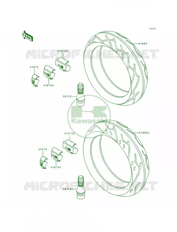 Tire Kawasaki MOTOS 600 1991 Ninja ZX-6  ZX600-D2