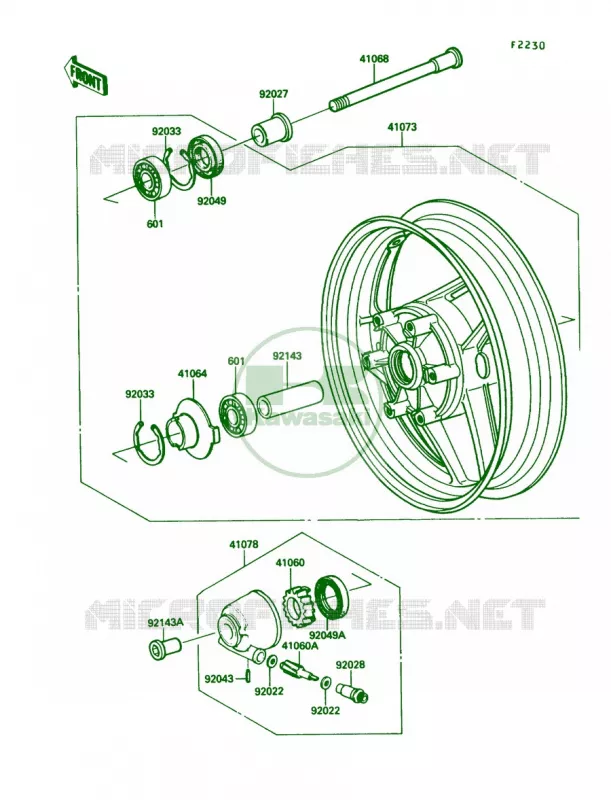 Front Wheel Kawasaki MOTOS 1000 1990 Ninja ZX-10  ZX1000-B3