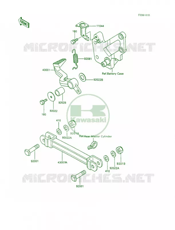 Brake PedalTorque Link Kawasaki MOTOS 600 1990 Ninja 600R  ZX600-C3