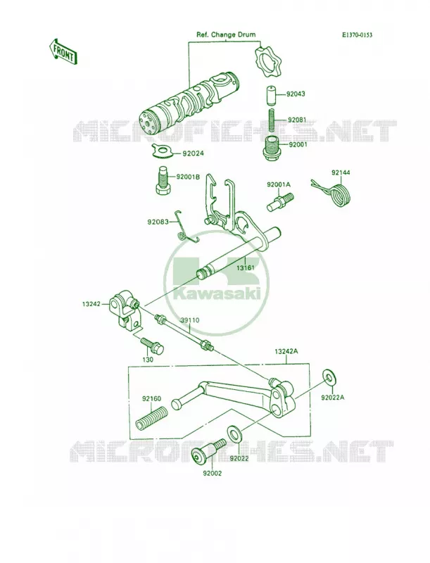 Gear Change Mechanism Kawasaki MOTOS 600 1990 Ninja 600R  ZX600-C3