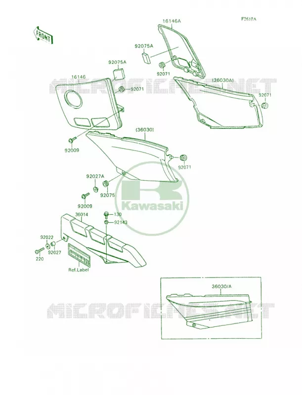 Side CoversChain Cover Kawasaki MOTOS 600 1990 Ninja 600R  ZX600-C3