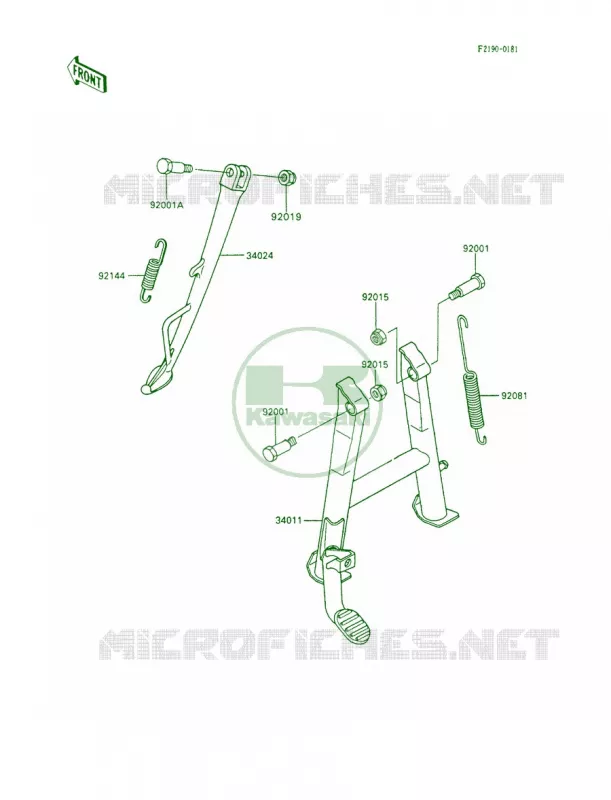 Stands Kawasaki MOTOS 600 1990 Ninja 600R  ZX600-C3