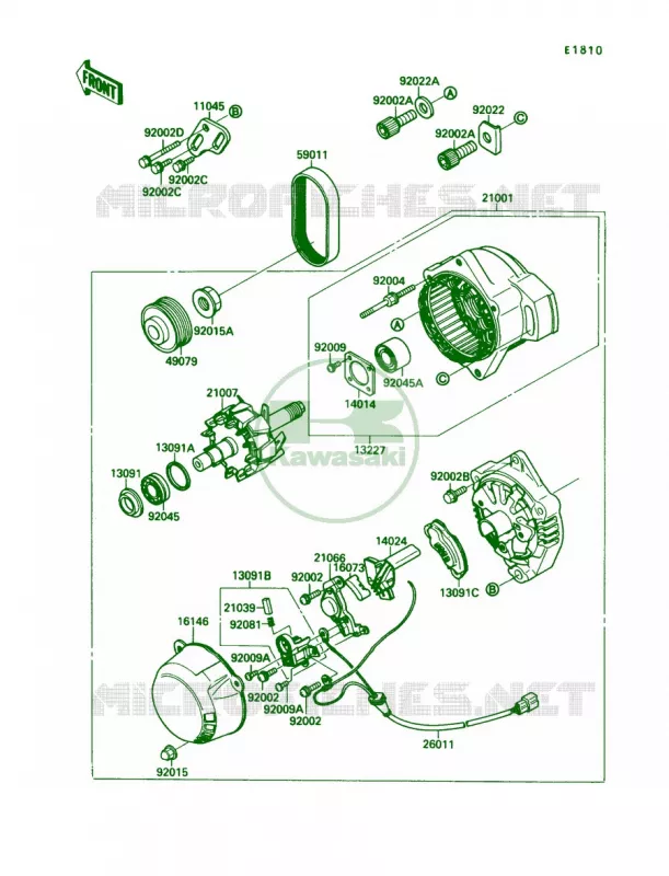 Generator Kawasaki MOTOS 750 1990 Ninja 750R  ZX750-F4