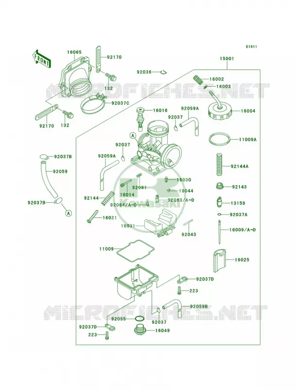 Carburetor Kawasaki MOTOS 220 2001 KDX220R  KDX220-A8
