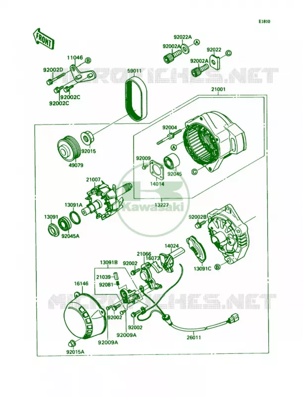 Generator Kawasaki MOTOS 750 1990 Ninja ZX-7  ZX750-H2