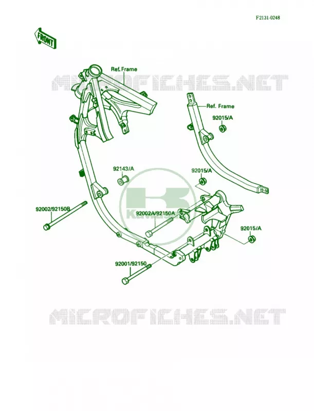 Frame Fittings Kawasaki MOTOS 500 1989 EX500  EX500-A3