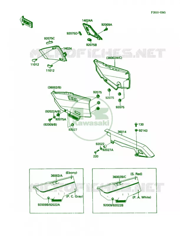 Side CoversChain Cover Kawasaki MOTOS 750 1989 Ninja 750R  ZX750-F3