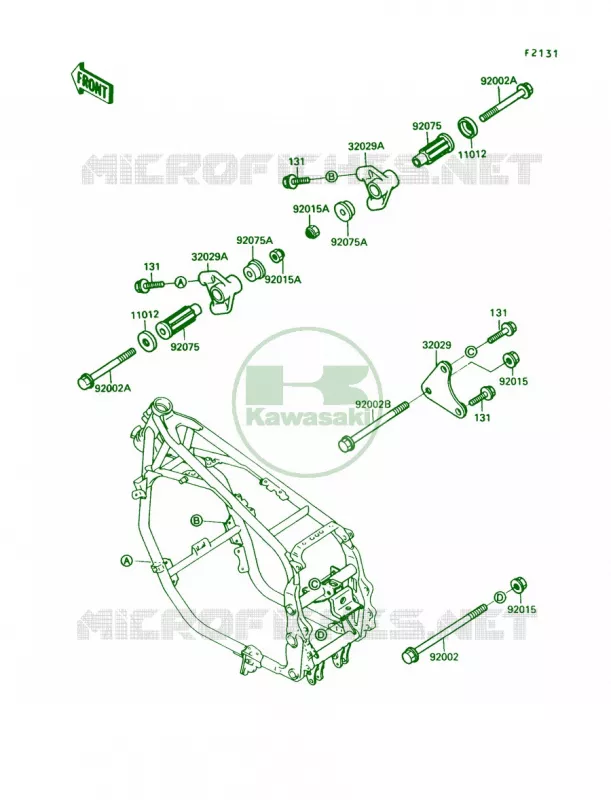 Frame Fittings Kawasaki MOTOS 600 1988 Ninja 600R  ZX600-C1