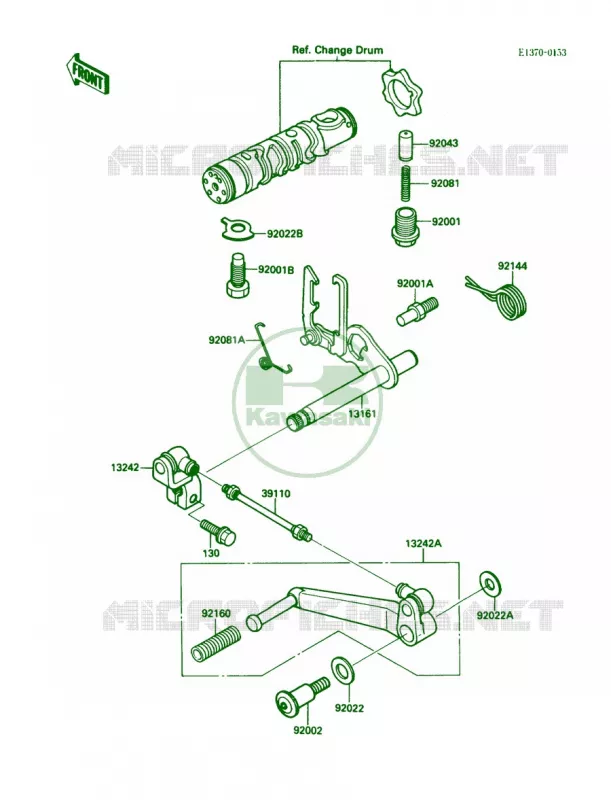 Gear Change Mechanism Kawasaki MOTOS 600 1988 Ninja 600R  ZX600-C1