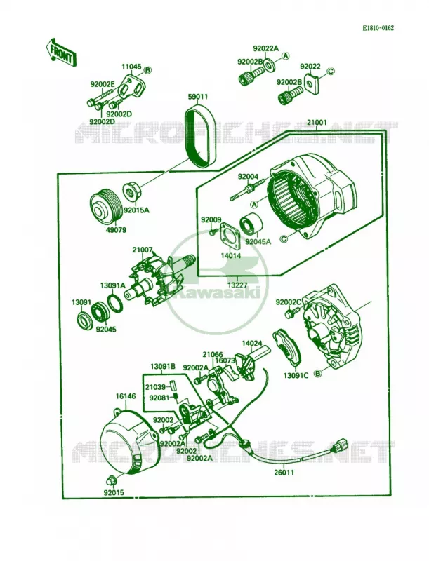 Generator Kawasaki MOTOS 750 1988 Ninja 750R  ZX750-F2
