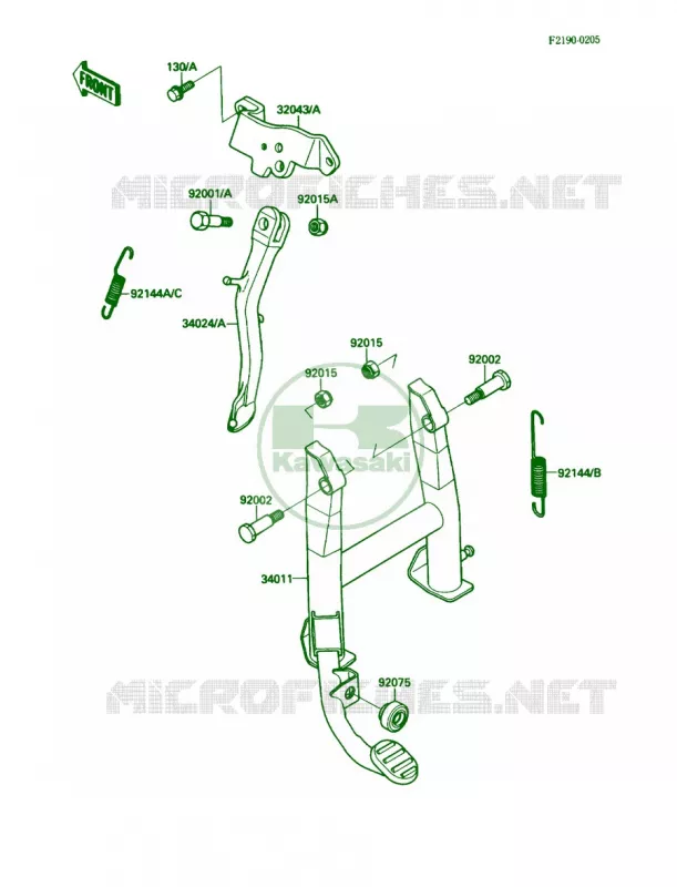 Stands Kawasaki MOTOS 500 1987 EX500  EX500-A1