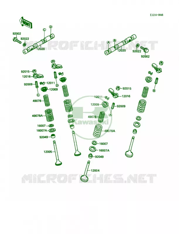 Valves Kawasaki MOTOS 750 1987 Ninja 750R  ZX750-F1