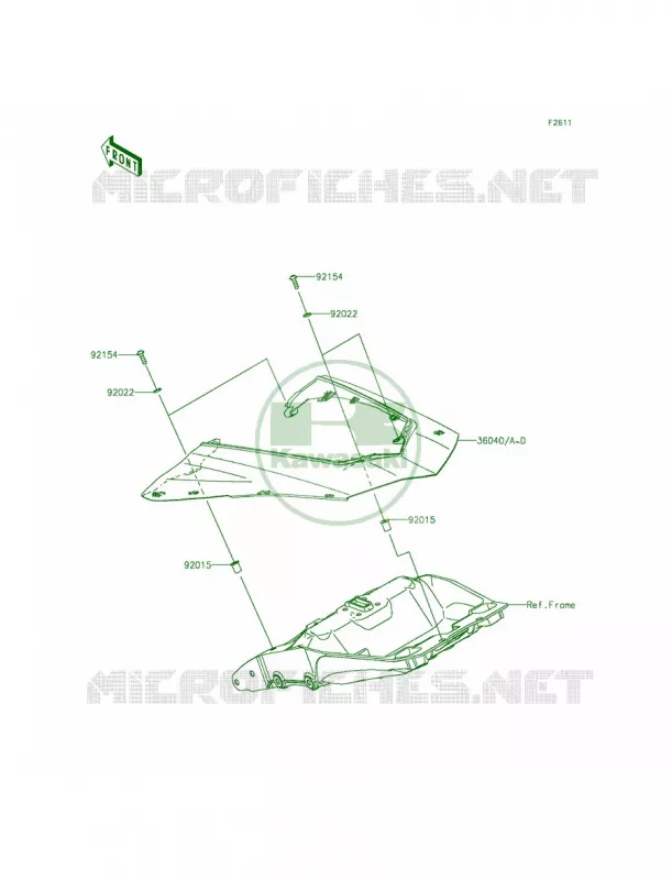 Side Covers Kawasaki MOTOS 1000 2015 Ninja 1000 ABS  ZX1000MFF