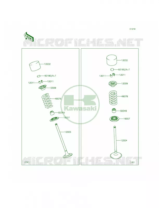 Valves Kawasaki MOTOS 1000 2015 Z1000 ABS  ZR1000GFF
