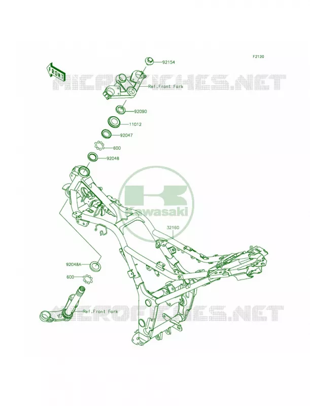 Frame Kawasaki MOTOS 300 2015 Ninja 300 SE  EX300AFFA