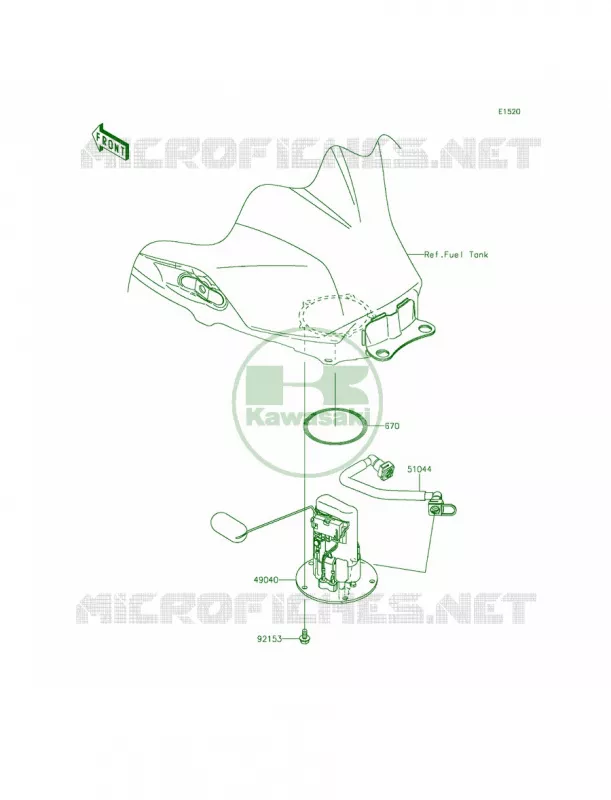 Fuel Pump Kawasaki MOTOS 300 2015 Ninja 300 SE  EX300AFFA