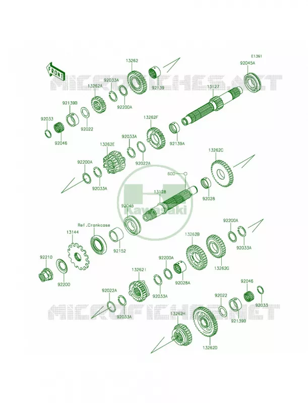 Transmission Kawasaki MOTOS 300 2015 Ninja 300 SE  EX300AFFA