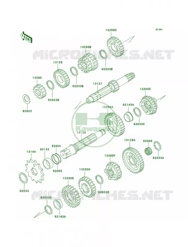 Transmission Kawasaki MOTOS 200 2000 KDX200  KDX200-H6