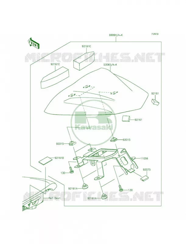 AccessorySingle Seat Cover Kawasaki MOTOS 650 2015 Ninja 650  EX650EFF