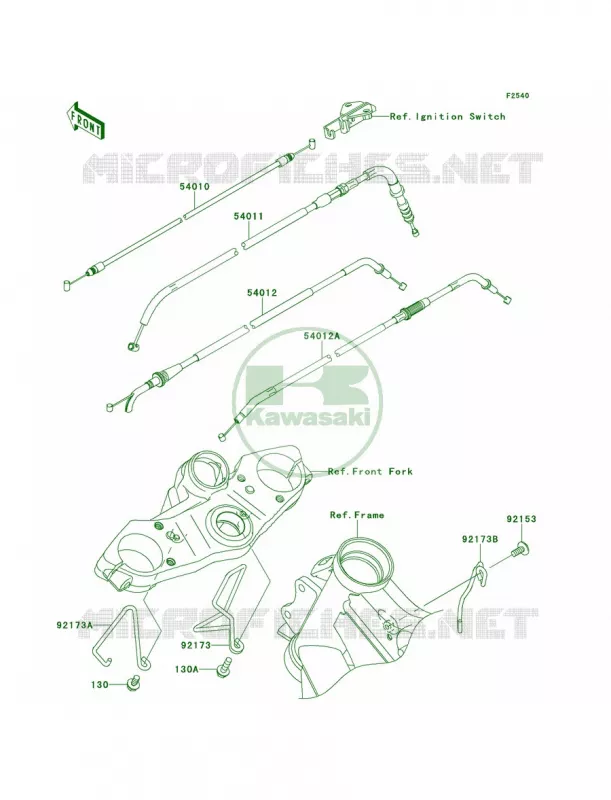 Cables Kawasaki MOTOS 650 2013 Versys  KLE650CDF