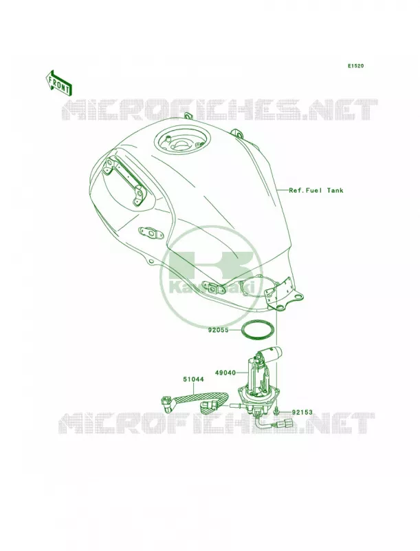 Fuel Pump Kawasaki MOTOS 650 2013 Versys  KLE650CDF