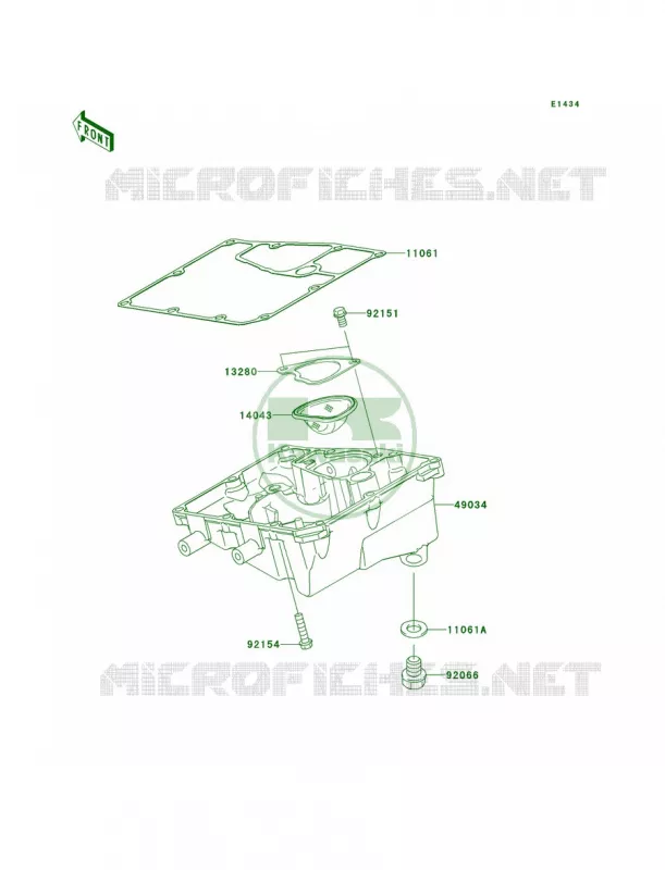 Oil Pan Kawasaki MOTOS 650 2013 Versys  KLE650CDF