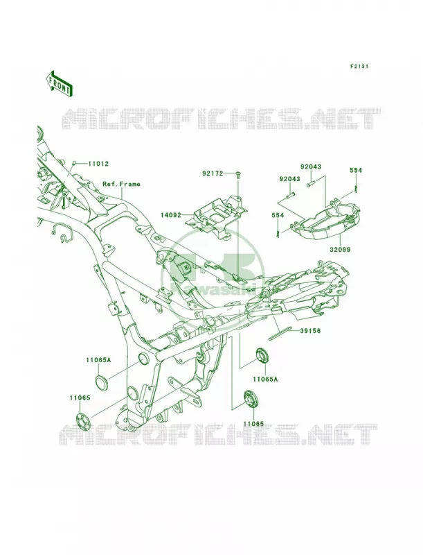 Frame Fittings Kawasaki MOTOS 300 2014 Ninja 300 ABS  EX300BEF