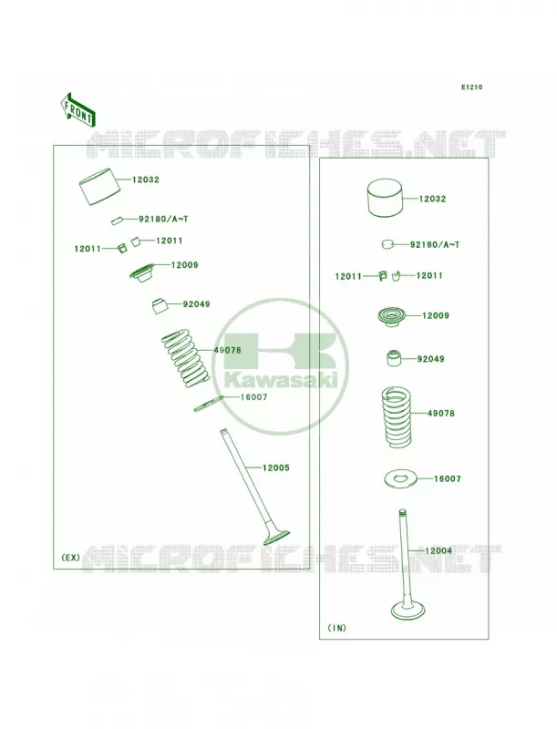 Valves Kawasaki MOTOS 300 2014 Ninja 300 ABS  EX300BEF