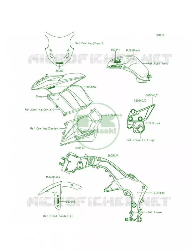 DecalsGrayMFF Kawasaki MOTOS 1000 2014 Ninja 1000 ABS  ZX1000MEF