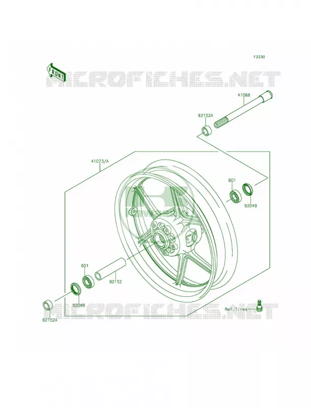 Front Wheel Kawasaki MOTOS 1000 2014 Ninja 1000 ABS  ZX1000MEF