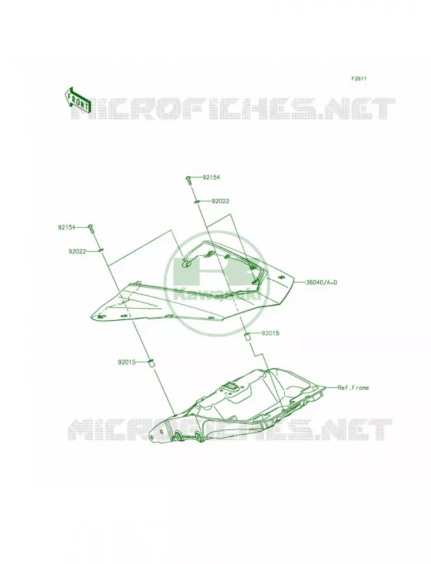 Side Covers Kawasaki MOTOS 1000 2014 Ninja 1000 ABS  ZX1000MEF