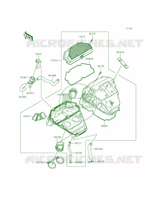 Air Cleaner Kawasaki MOTOS 650 2014 Ninja 650  EX650EEF