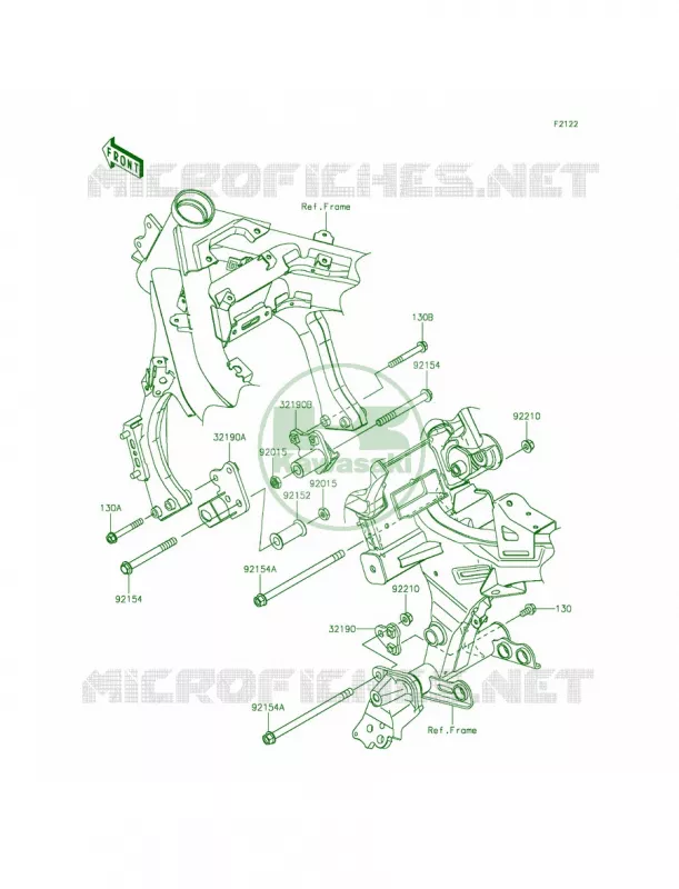 Engine Mount Kawasaki MOTOS 650 2014 Ninja 650  EX650EEF
