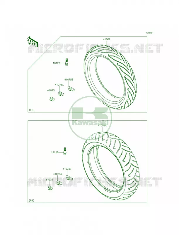 Tires Kawasaki MOTOS 650 2014 Ninja 650  EX650EEF