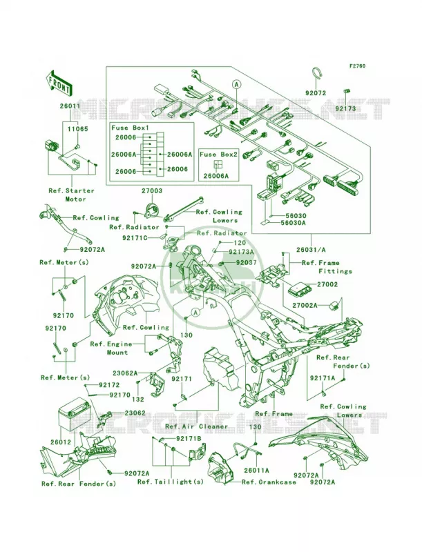 Chassis Electrical Equipment Kawasaki MOTOS 300 2014 Ninja 300  EX300AES