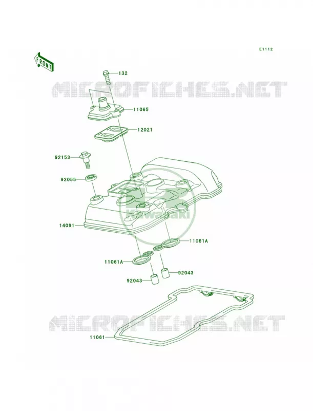Cylinder Head Cover Kawasaki MOTOS 300 2014 Ninja 300  EX300AES