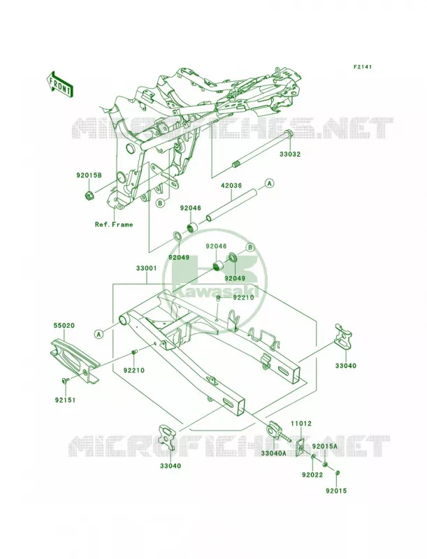 Swingarm Kawasaki MOTOS 300 2014 Ninja 300  EX300AES
