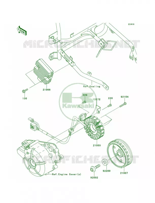 Generator Kawasaki MOTOS 300 2014 Ninja 300  EX300AESA