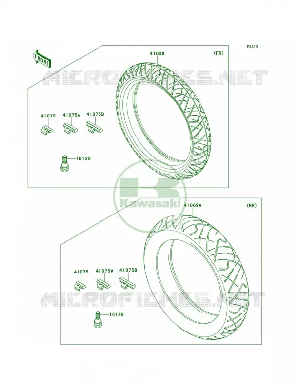 Tires Kawasaki MOTOS 300 2014 Ninja 300  EX300AESA