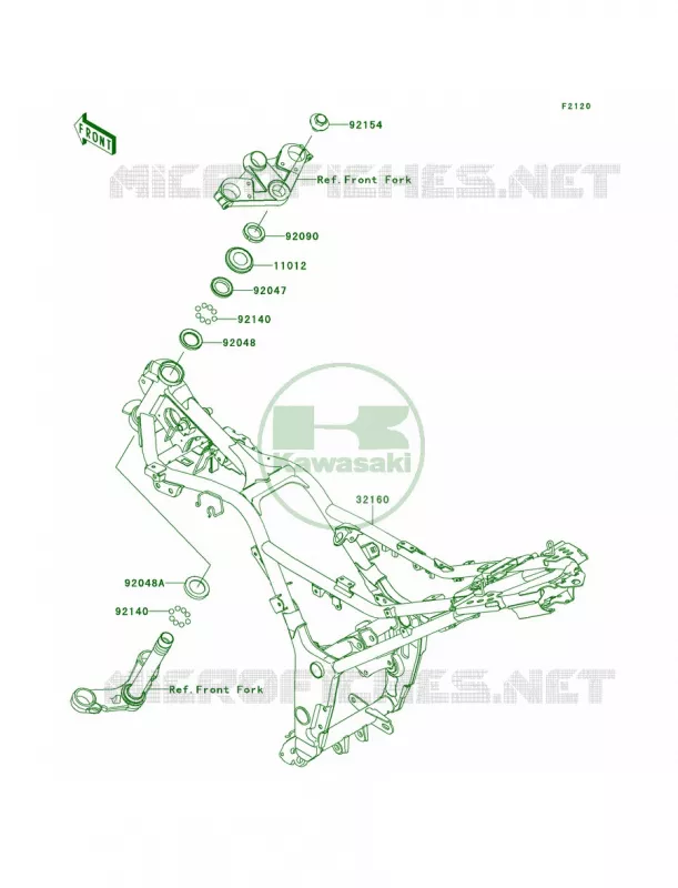 Frame Kawasaki MOTOS 300 2014 Ninja 300 SE  EX300AEF