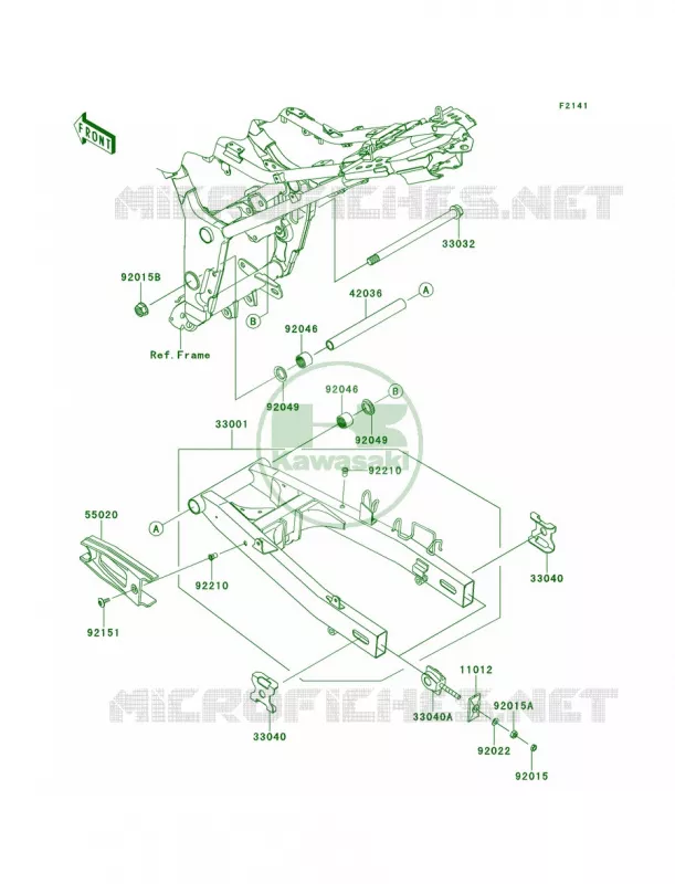 Swingarm Kawasaki MOTOS 300 2014 Ninja 300 SE  EX300AEF