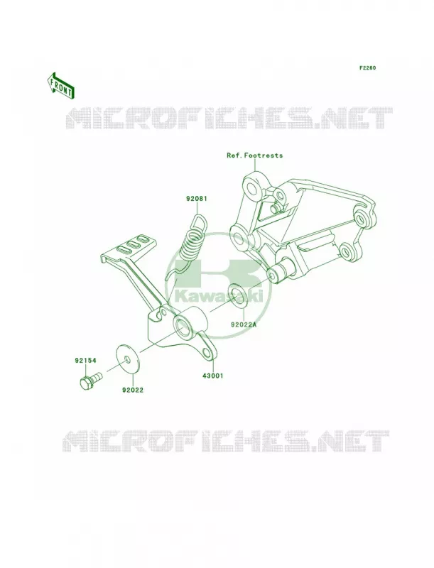 Brake PedalTorque Link Kawasaki MOTOS 300 2014 Ninja 300 SE  EX300AEFA