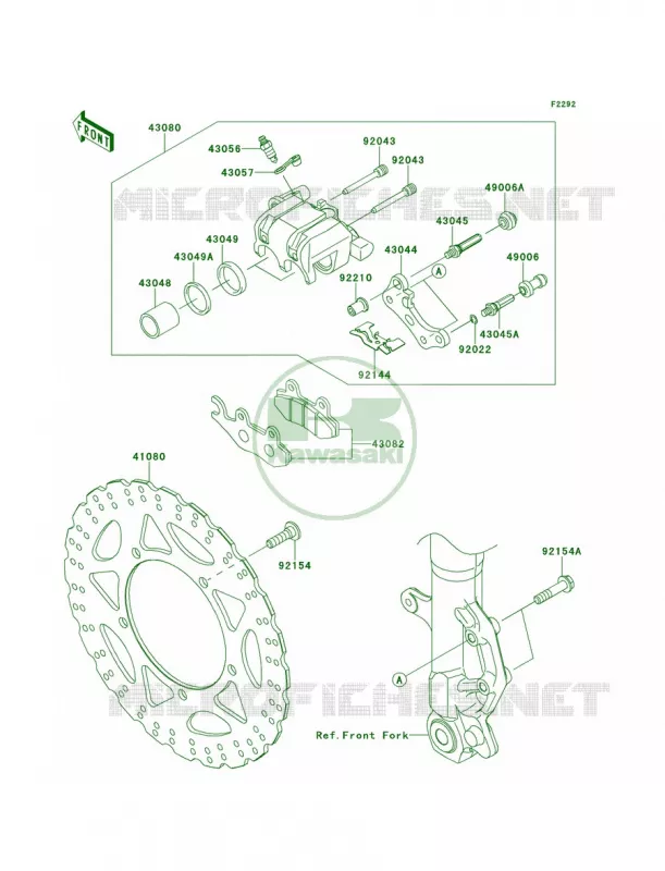 Front Brake Kawasaki MOTOS 300 2014 Ninja 300 SE  EX300AEFA