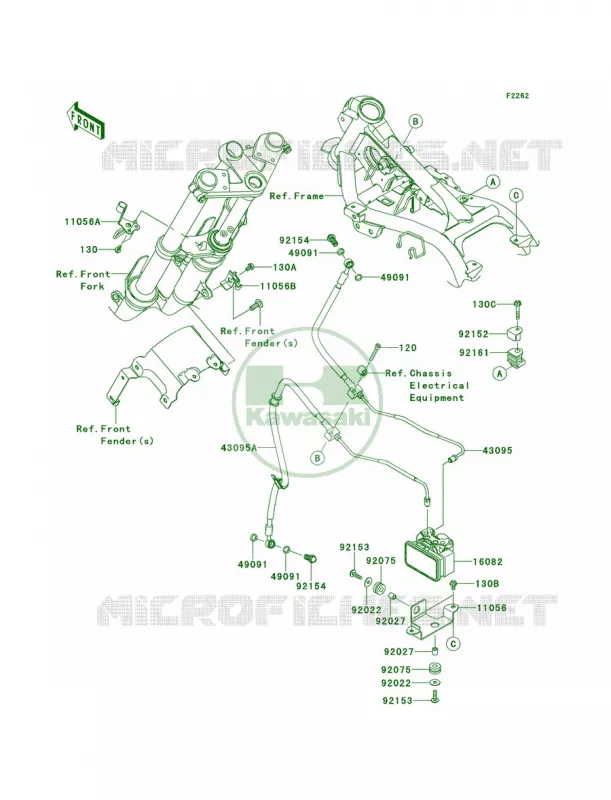 Brake Piping Kawasaki MOTOS 300 2014 Ninja 300 ABS SE  EX300BEFA