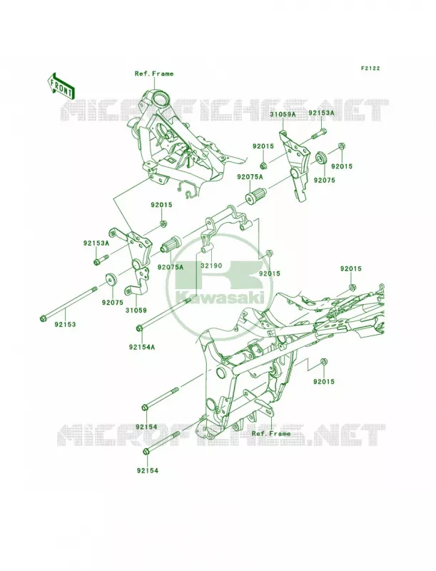 Engine Mount Kawasaki MOTOS 300 2014 Ninja 300 ABS SE  EX300BEFA