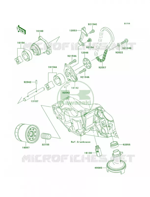 Oil Pump Kawasaki MOTOS 650 2014 Versys ABS  KLE650DEF