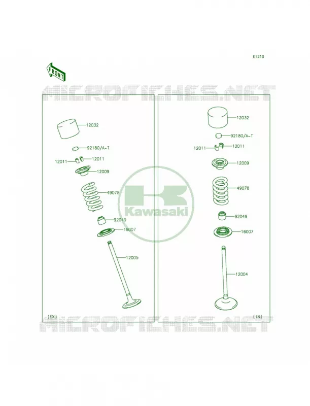 Valves Kawasaki MOTOS 1000 2014 Z1000 ABS  ZR1000GEF